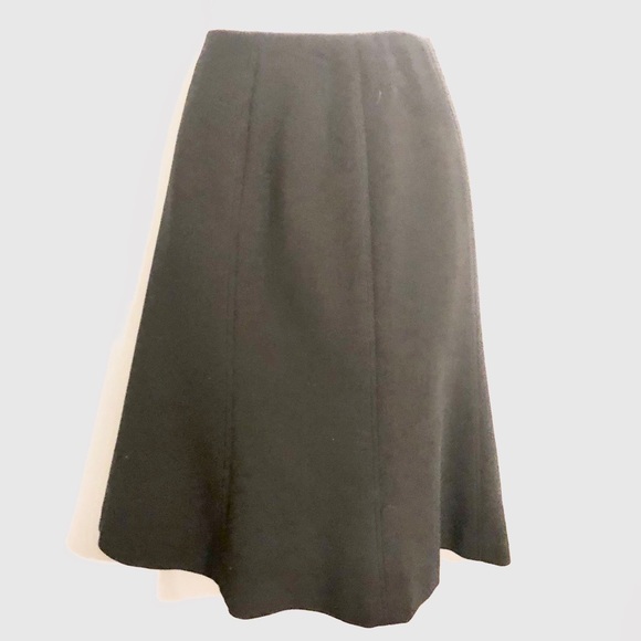 Dana Buchman Black Mid Length Wool Skirt - Picture 4 of 6